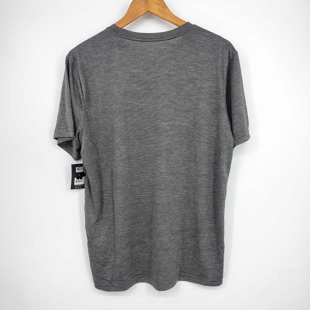 2 - Athletic Works T-Shirts Mens Medium Gray Space Dye Performance Short Sleeve - Picture 2 of 7